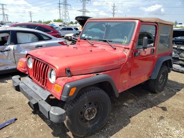 1J4FY29PXXP453875 - 1999 JEEP WRANGLER / SE RED photo 1