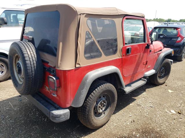 1J4FY29PXXP453875 - 1999 JEEP WRANGLER / SE RED photo 3