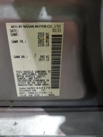 1N4AL3AP0FC444579 - 2015 NISSAN ALTIMA 2.5 ვერცხლისფერი ფოტო 13