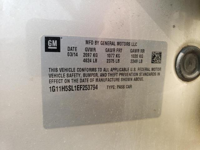 1G11H5SL1EF253794 - 2014 CHEVROLET MALIBU LTZ ოქროსფერი ფოტო 12