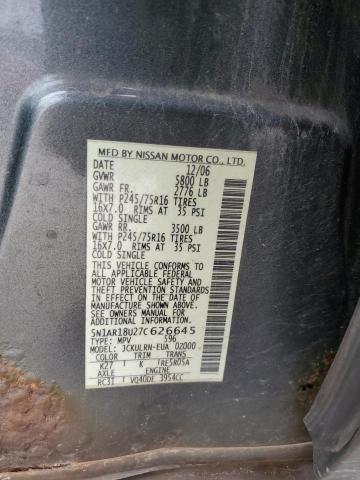 5N1AR18U27C626645 - 2007 NISSAN PATHFINDER LE GRAY photo 13