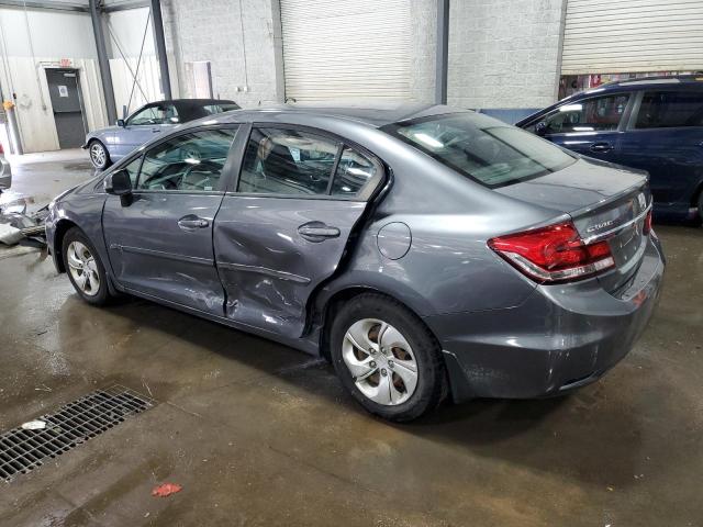 19XFB2F55DE013892 - 2013 HONDA CIVIC LX GRAY photo 2