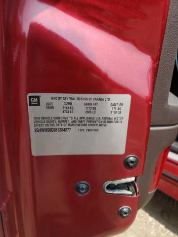 2G4WN58C881334277 - 2008 BUICK LACROSSE SUPER SERIES RED photo 12