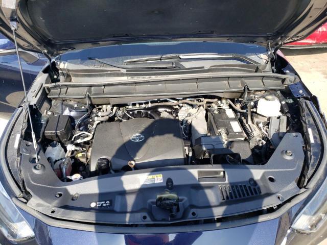 5TDGZRAH6LS000535 - 2020 TOYOTA HIGHLANDER XLE BLUE photo 12