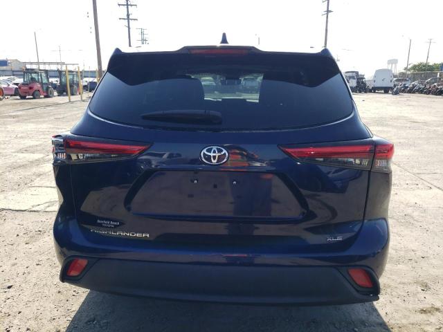 5TDGZRAH6LS000535 - 2020 TOYOTA HIGHLANDER XLE BLUE photo 6