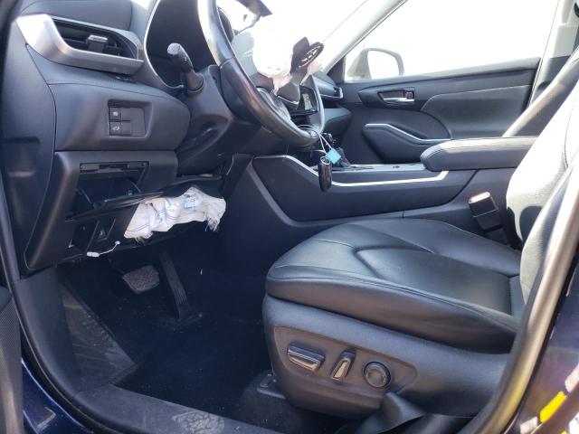 5TDGZRAH6LS000535 - 2020 TOYOTA HIGHLANDER XLE BLUE photo 7