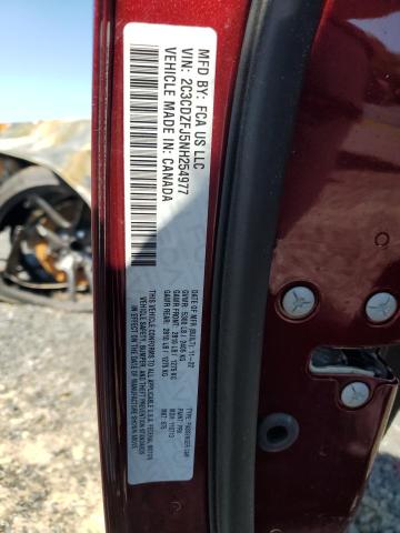 2C3CDZFJ5NH254977 - 2022 DODGE CHALLENGER R/T SCAT PACK BURGUNDY photo 12