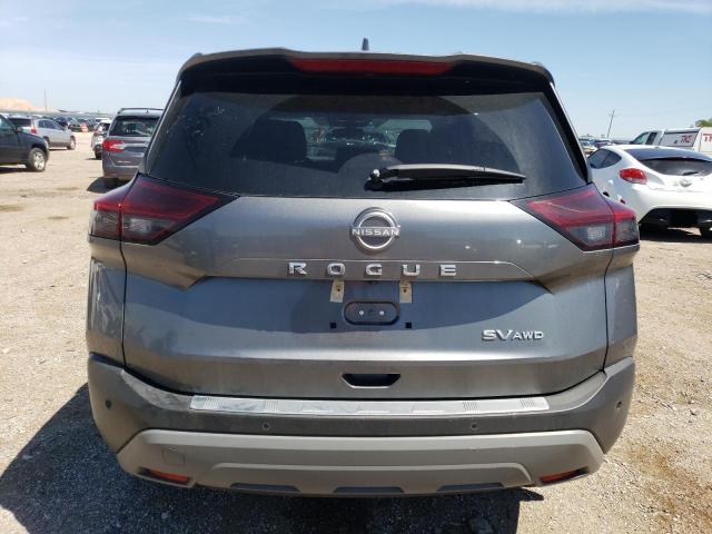 5N1BT3BB8NC701273 - 2022 NISSAN ROGUE SV GRAY photo 6