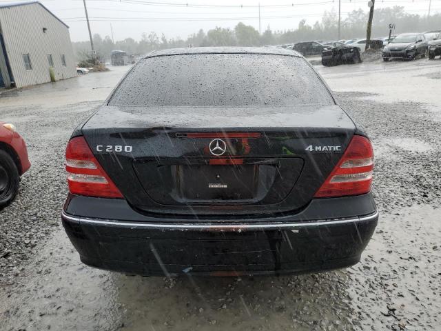 WDBRF92H96F782493 - 2006 MERCEDES-BENZ C 280 4MATIC BLACK photo 6