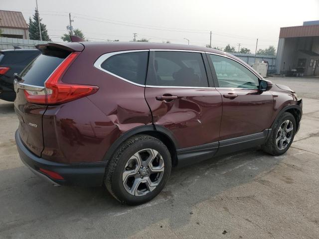 2HKRW2H50KH647487 - 2019 HONDA CR-V EX BURGUNDY photo 3