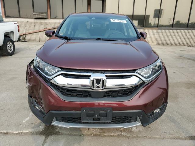 2HKRW2H50KH647487 - 2019 HONDA CR-V EX BURGUNDY photo 5