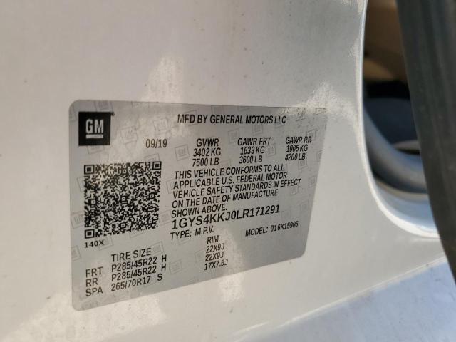 1GYS4KKJ0LR171291 - 2020 CADILLAC ESCALADE ESV PLATINUM Ақ фото 13