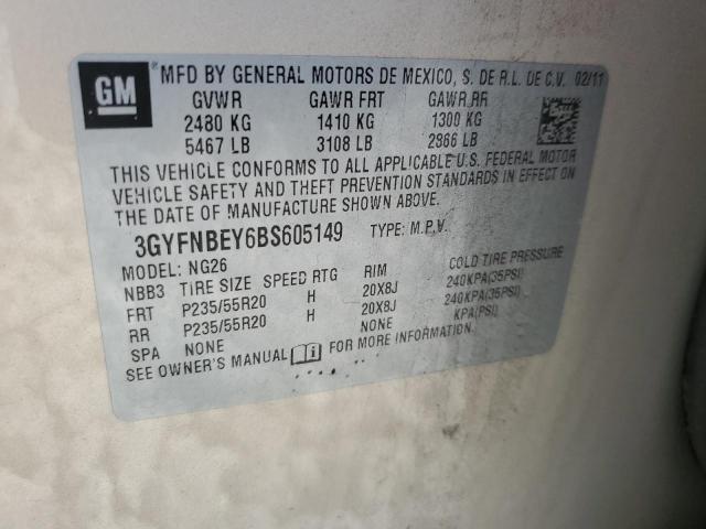 3GYFNBEY6BS605149 - 2011 CADILLAC SRX PERFORMANCE COLLECTION BEIGE photo 13