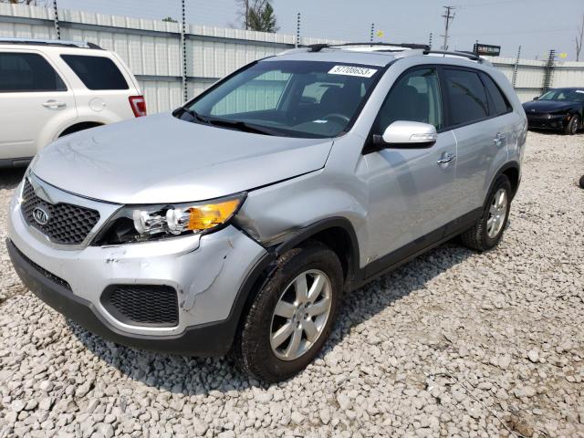 5XYKTDA27CG235906 - 2012 KIA SORENTO BASE SILVER photo 1