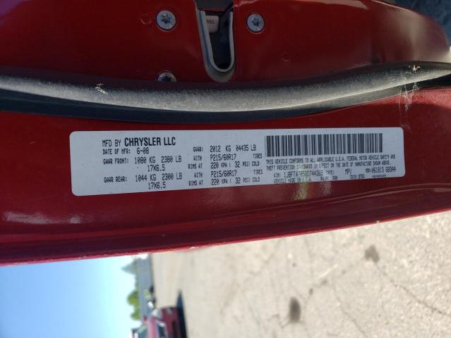 1J8FT47058D744365 - 2008 JEEP COMPASS SPORT Қызыл фото 12