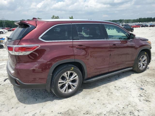 5TDJKRFH5FS076111 - 2015 TOYOTA HIGHLANDER XLE BURGUNDY photo 3