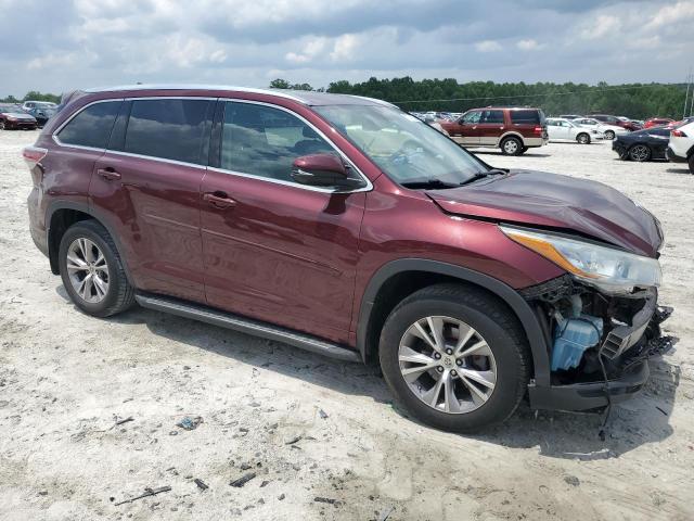 5TDJKRFH5FS076111 - 2015 TOYOTA HIGHLANDER XLE BURGUNDY photo 4