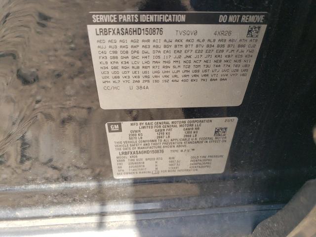 LRBFXASA6HD150876 - 2017 BUICK ENVISION PREFERRED Qara foto 12