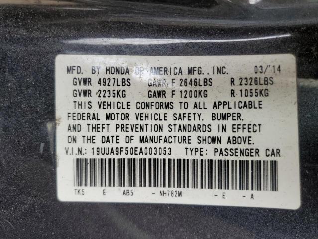 19UUA9F50EA003053 - 2014 ACURA TL TECH GRAY photo 12