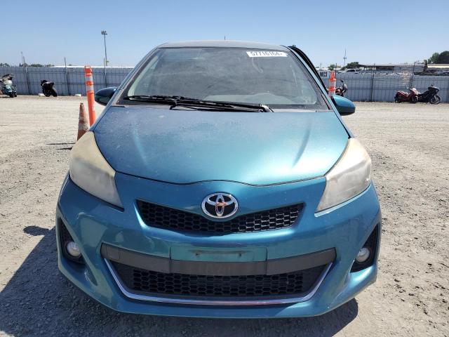 JTDKTUD35CD507890 - 2012 TOYOTA YARIS TEAL photo 5