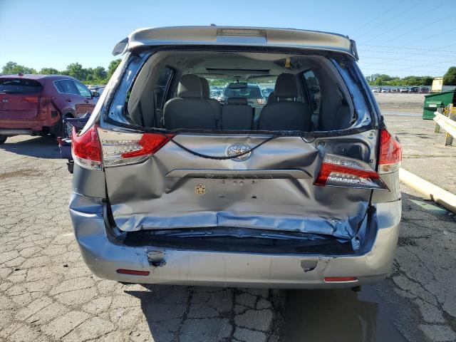 5TDYK3DC9ES445523 - 2014 TOYOTA SIENNA XLE SILVER photo 6