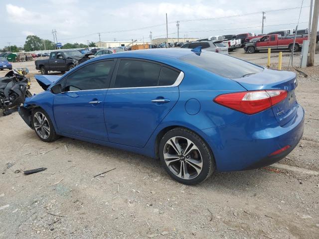 KNAFX4A8XF5341822 - 2015 KIA FORTE EX BLUE photo 2