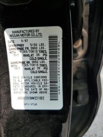 JN8AR05Y6WW231682 - 1998 NISSAN PATHFINDER LE BLACK photo 13