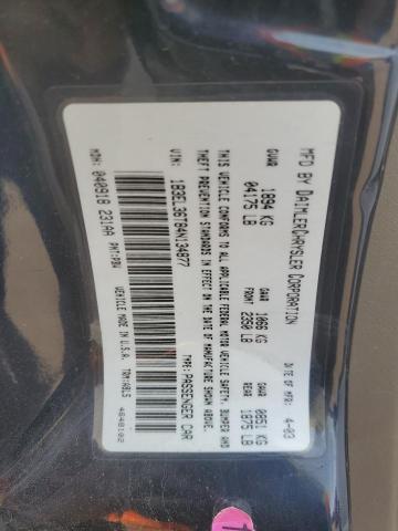 1B3EL36T84N134877 - 2004 DODGE STRATUS SE GRAY photo 12