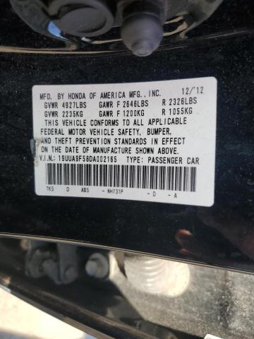 19UUA9F58DA002165 - 2013 ACURA TL TECH BLACK photo 12