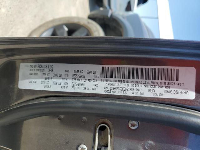 1C6RR7GG2KS631226 - 2019 RAM 1500 CLASS SLT 石墨色 照片 12