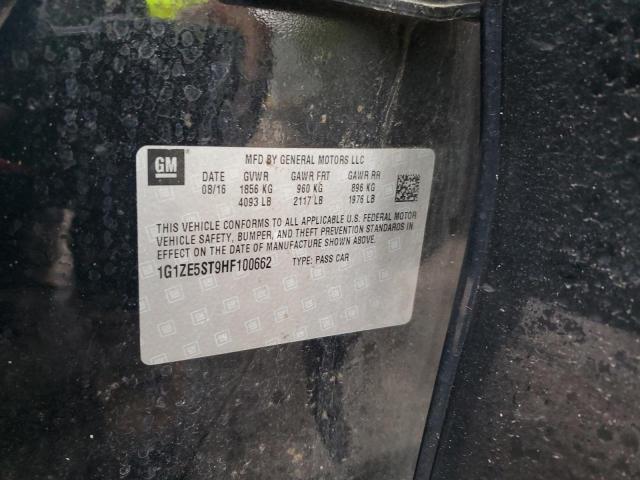 1G1ZE5ST9HF100662 - 2017 CHEVROLET MALIBU LT 黑色 照片 12