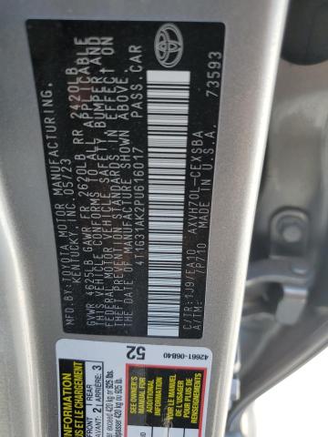 4T1G31AK2PU616017 - 2023 TOYOTA CAMRY SE NIGHT SHADE GRAY photo 12