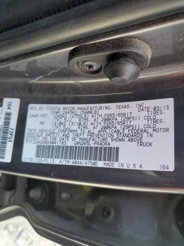 5TFJU4GN8DX041183 - 2013 TOYOTA TACOMA DOUBLE CAB PRERUNNER GRAY photo 12