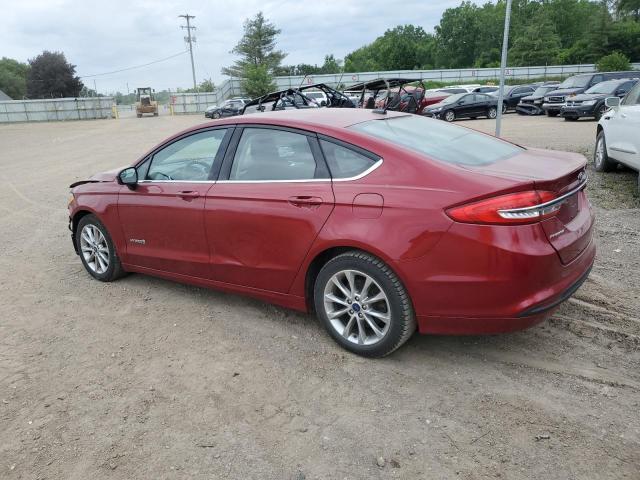 3FA6P0LUXHR305432 - 2017 FORD FUSION SE HYBRID RED photo 2