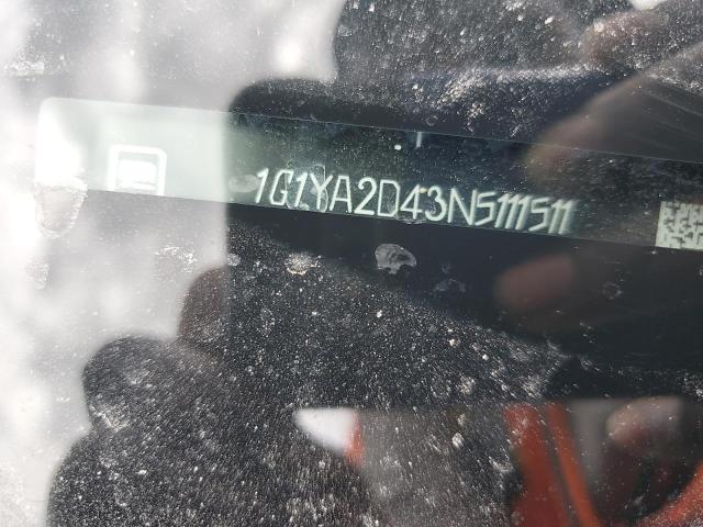 1G1YA2D43N5111511 - 2022 CHEVROLET CORVETTE STINGRAY 1LT RED photo 12