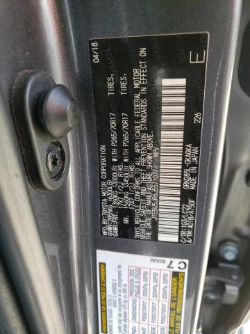 JTEBU5JR6J5571077 - 2018 TOYOTA 4RUNNER SR5/SR5 PREMIUM 灰色 照片 12