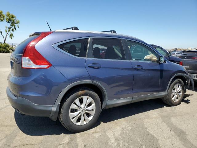 2HKRM3H75EH558452 - 2014 HONDA CR-V EXL BLUE photo 3