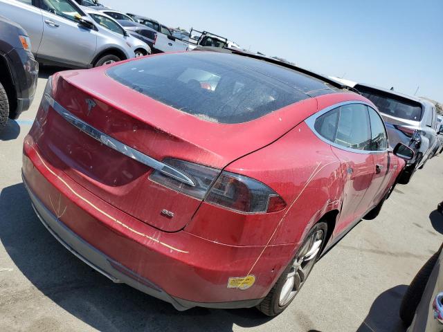 5YJSA1H12EFP50324 - 2014 TESLA MODEL S Կարմիր լուսանկար 3