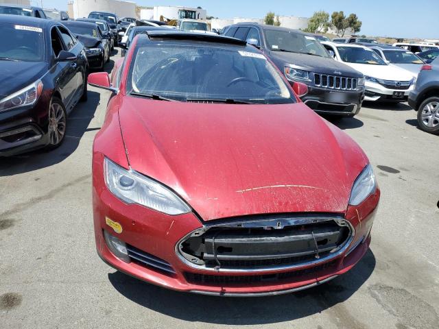 5YJSA1H12EFP50324 - 2014 TESLA MODEL S Կարմիր լուսանկար 5