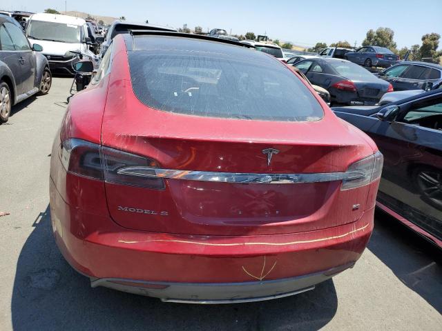 5YJSA1H12EFP50324 - 2014 TESLA MODEL S Կարմիր լուսանկար 6