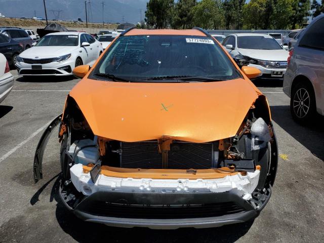 JTDKDTB38J1603084 - 2018 TOYOTA PRIUS C ORANGE photo 5