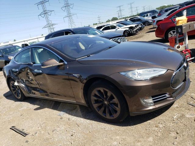 5YJSA1DN6CFP02847 - 2012 TESLA MODEL S Qəhvəyi foto 4