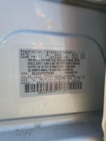 3N1AB7APXKY244284 - 2019 NISSAN SENTRA S SILVER photo 13