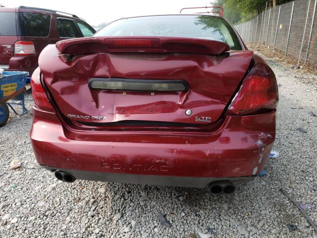 2G2WR524041363118 - 2004 PONTIAC GRAND PRIX GTP RED photo 6