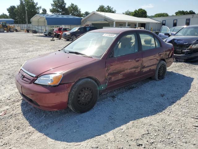 2HGES16553H569209 - 2003 HONDA CIVIC LX MAROON photo 1