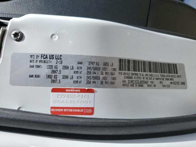 2C4RC1EG3JR255467 - 2018 CHRYSLER PACIFICA TOURING L PLUS WHITE photo 13