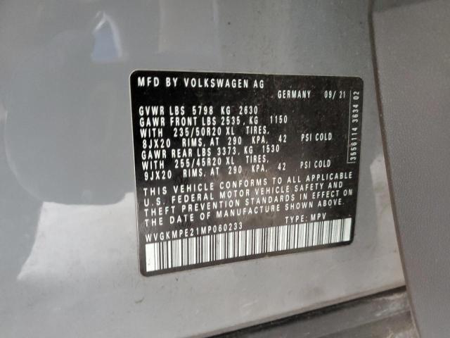 WVGKMPE21MP060233 - 2021 VOLKSWAGEN ID.4 PRO S ნაცრისფერი ფოტო 13