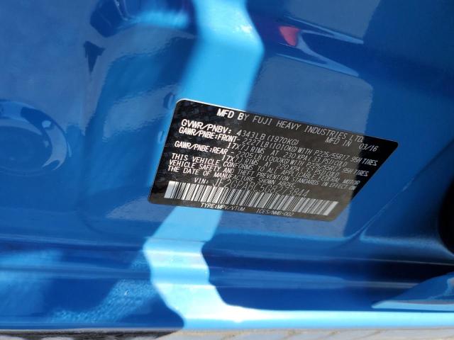 JF2GPABC5G8273844 - 2016 SUBARU CROSSTREK PREMIUM BLUE photo 12