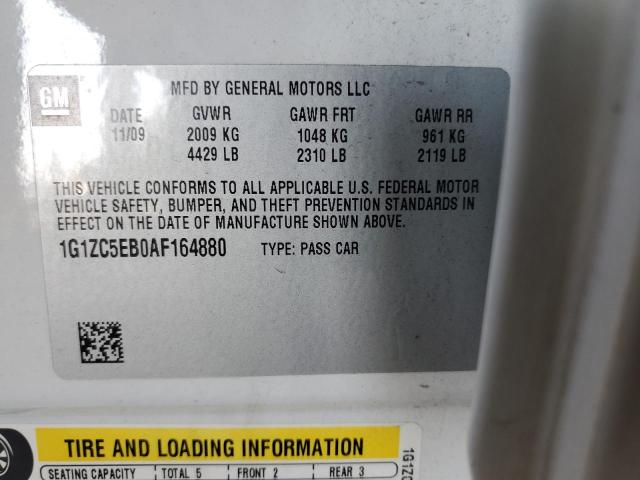 1G1ZC5EB0AF164880 - 2010 CHEVROLET MALIBU 1LT WHITE photo 12