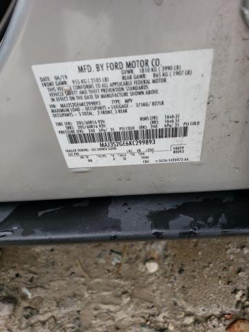 MAJ3S2GE6KC299893 - 2019 FORD ECOSPORT SE Argent photo 14